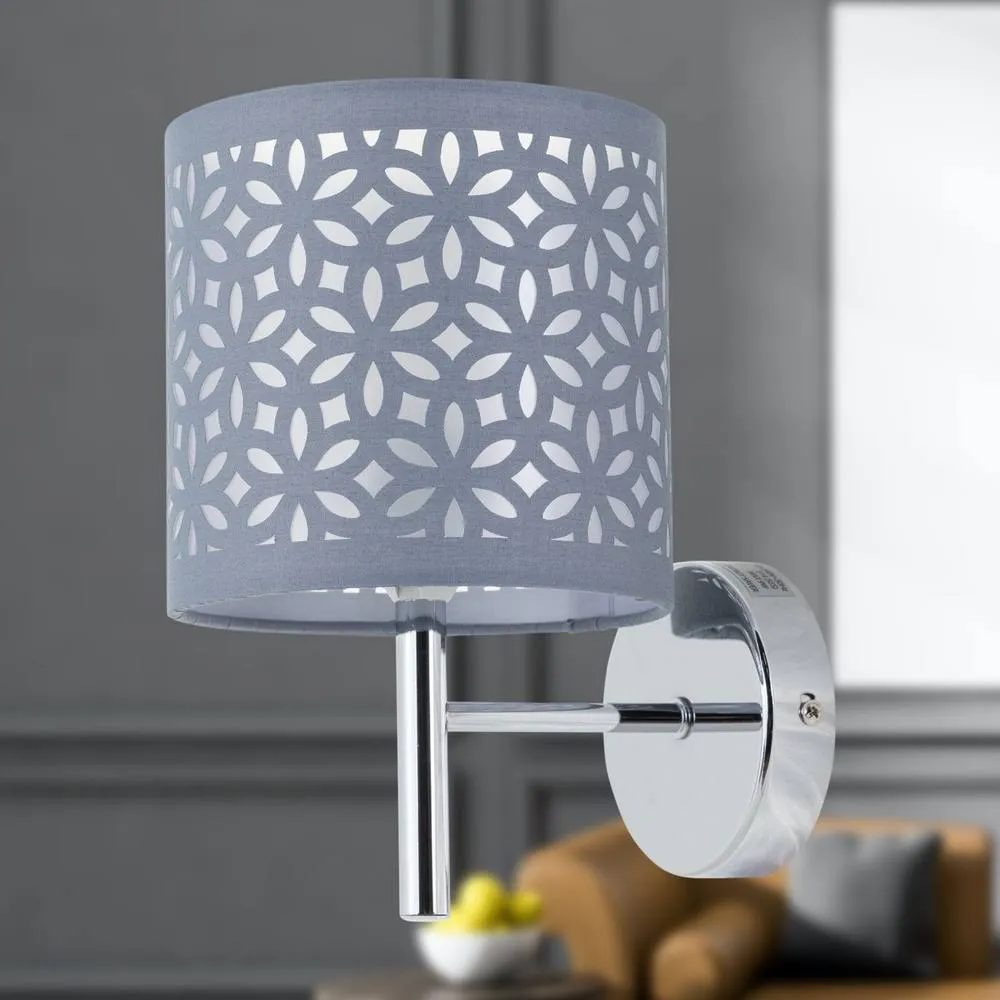 First Choice Lighting Set of 2 Brea - Chrome Wall Light Fittings Only in Silver 4