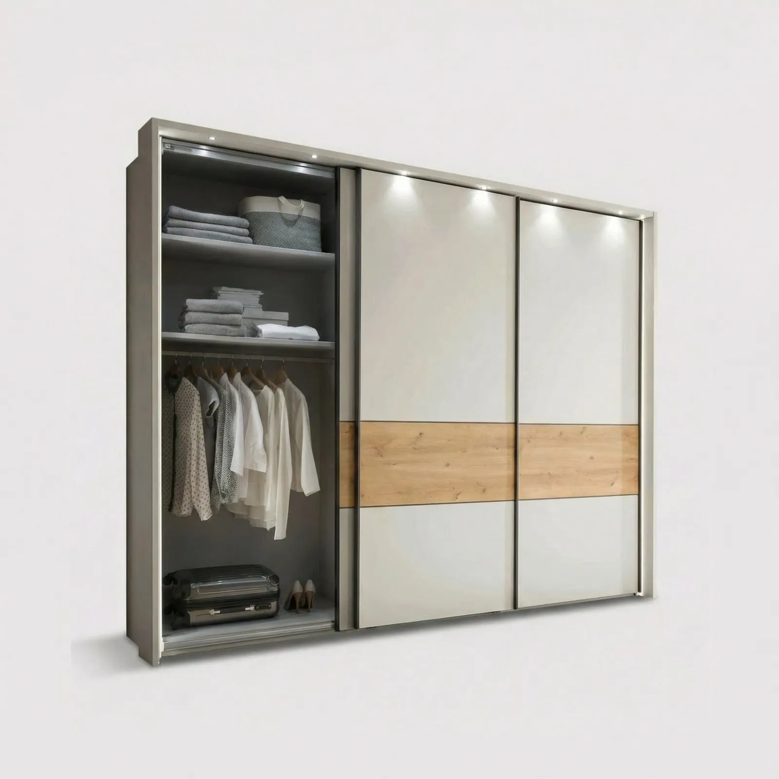 Templin 3000 2.5M 3 Door Sliding Ward , Neutral Wood | Barker & Stonehouse 3