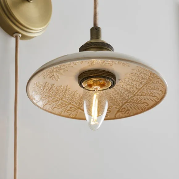 Churchgate Fawsley Fern Industrial Plug In Wall Light 3