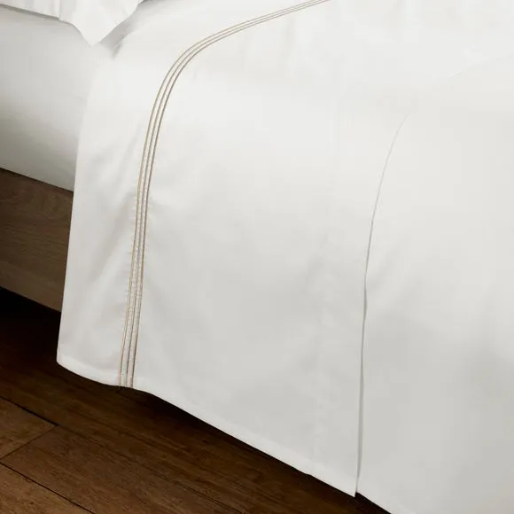 Dorma Rovello Embroidery 100% Cotton Flat Sheet 2