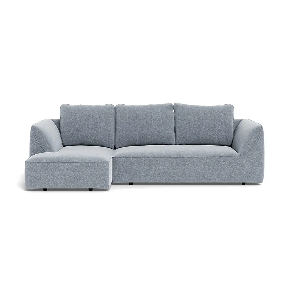 Heal's Morven Left Hand Facing Corner Chaise Sofa Boucle Steel 1