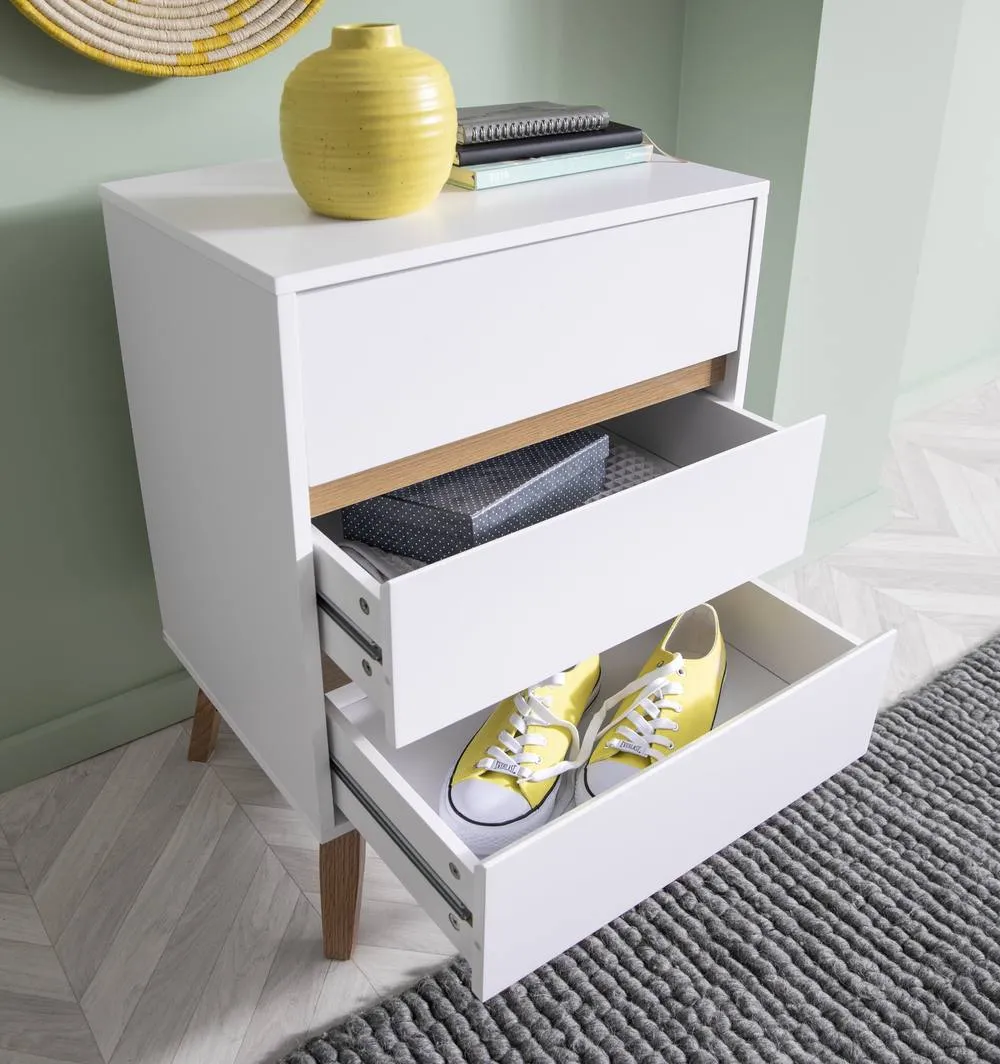 Nöa and Nani Otto Chest of Drawers Tall 3 Drawer in White 3
