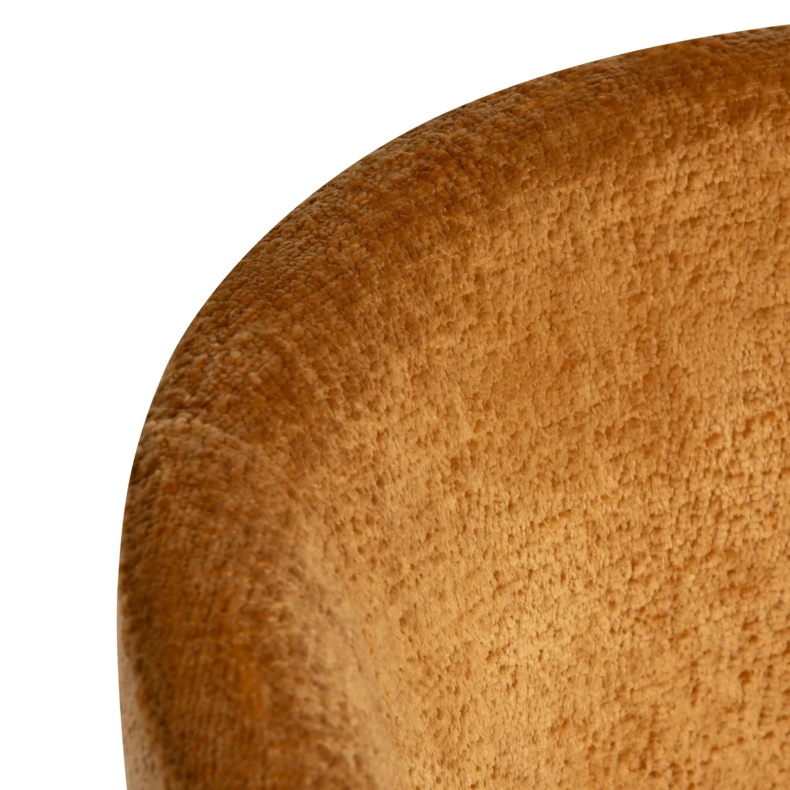 Pure Furniture Cagney Swivel Curved Leg Dining Chair, Gold Fabric | Barker & Stonehouse 4