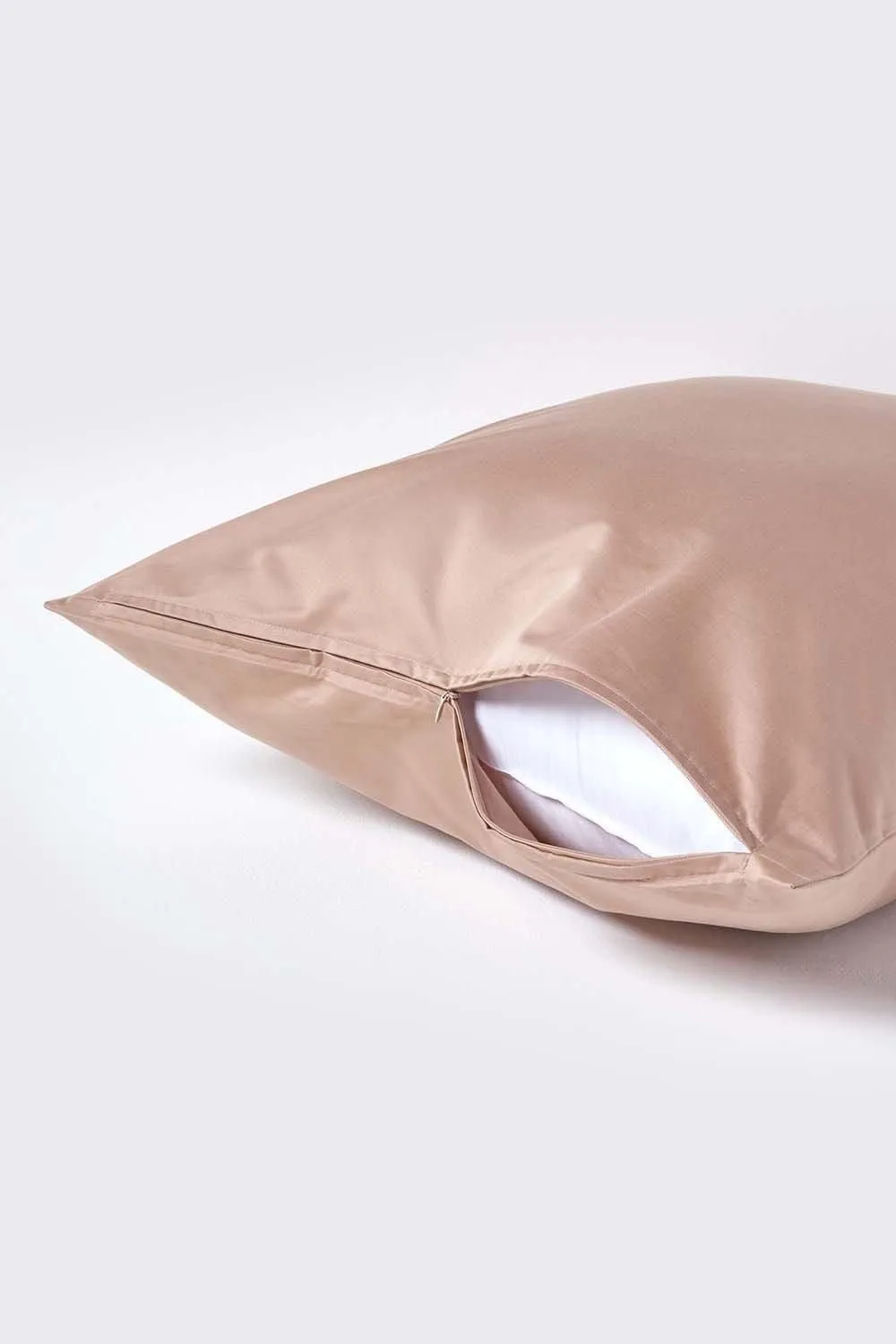 Homescapes Continental Egyptian Cotton Pillowcase 1000 TC, 60 x 60 cm in Beige 3