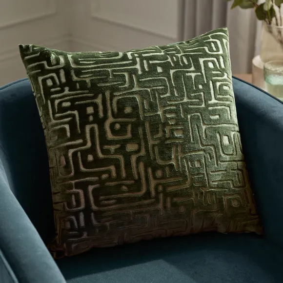 Hoem Soren Geometric Velvet Square Cushion