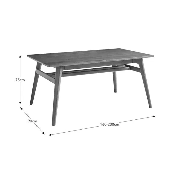 Edited Life Olsson 4-6 Seater Rectangular Extending Dining Table 6