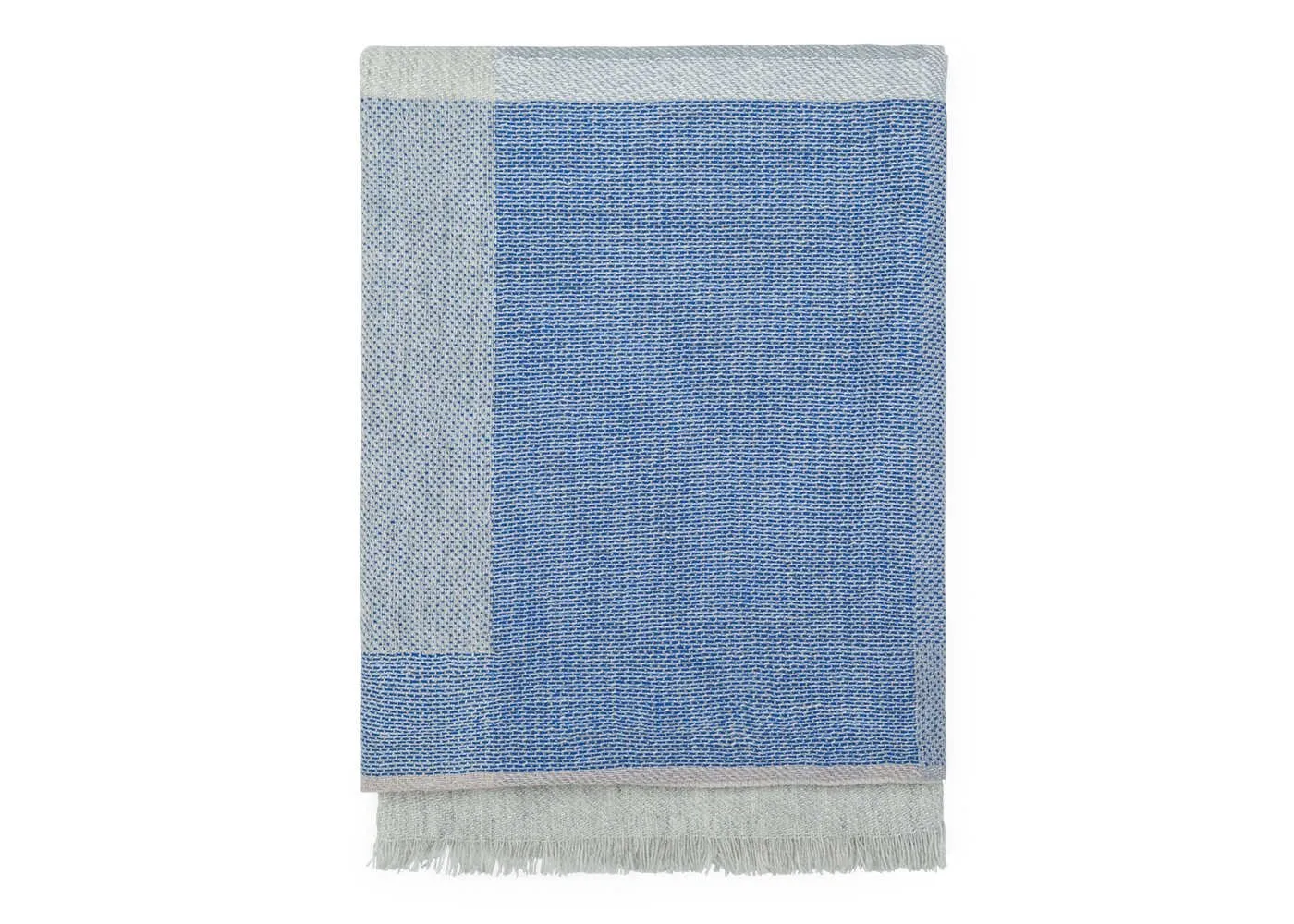 Bristol Weaving Mill Block Throw Cobalt 147 x 190cm