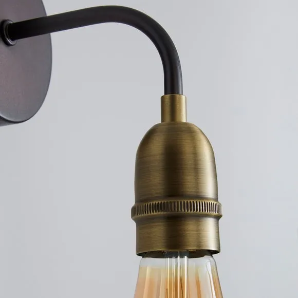 Marsden Antique Brass Industrial Wall Light 4
