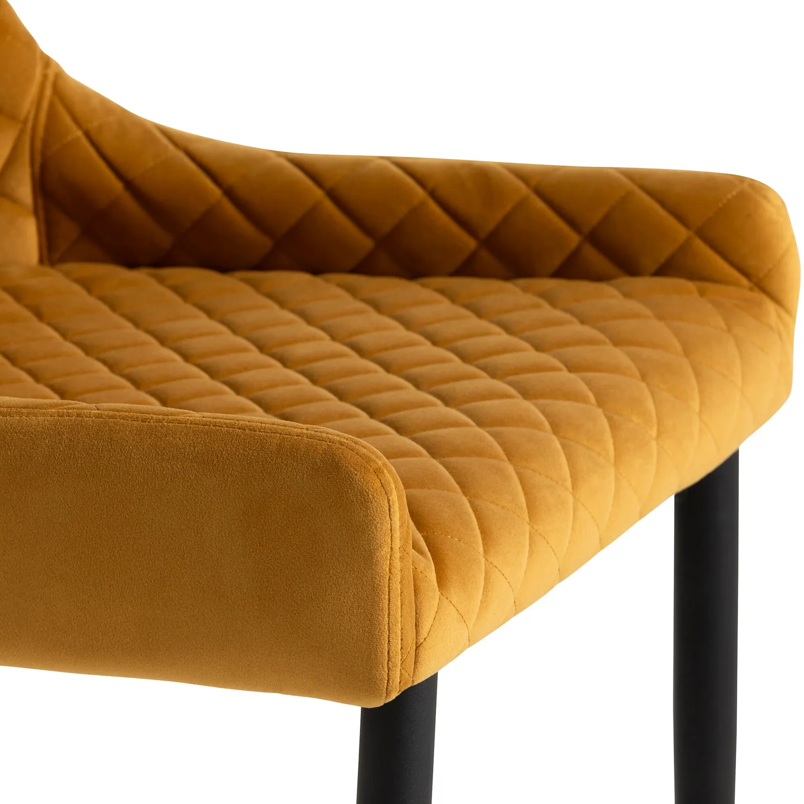 Rivington Dining Chair, Yellow Velvet | Barker & Stonehouse 5