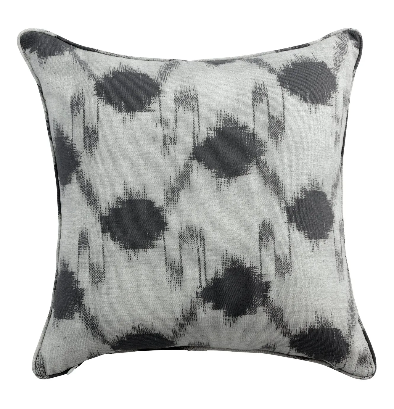 Argos Home Ikat Patterned Cushion - Grey & Black - 43x43cm