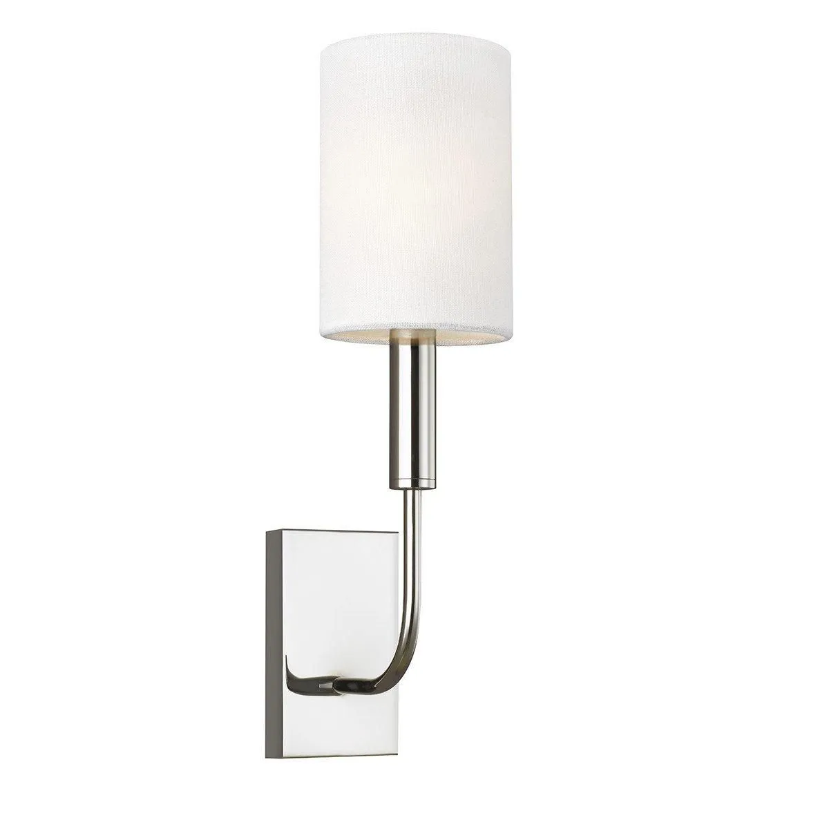 Netlighting Brianna 1 Light Wall Light Polished Nickel E14 in Grey