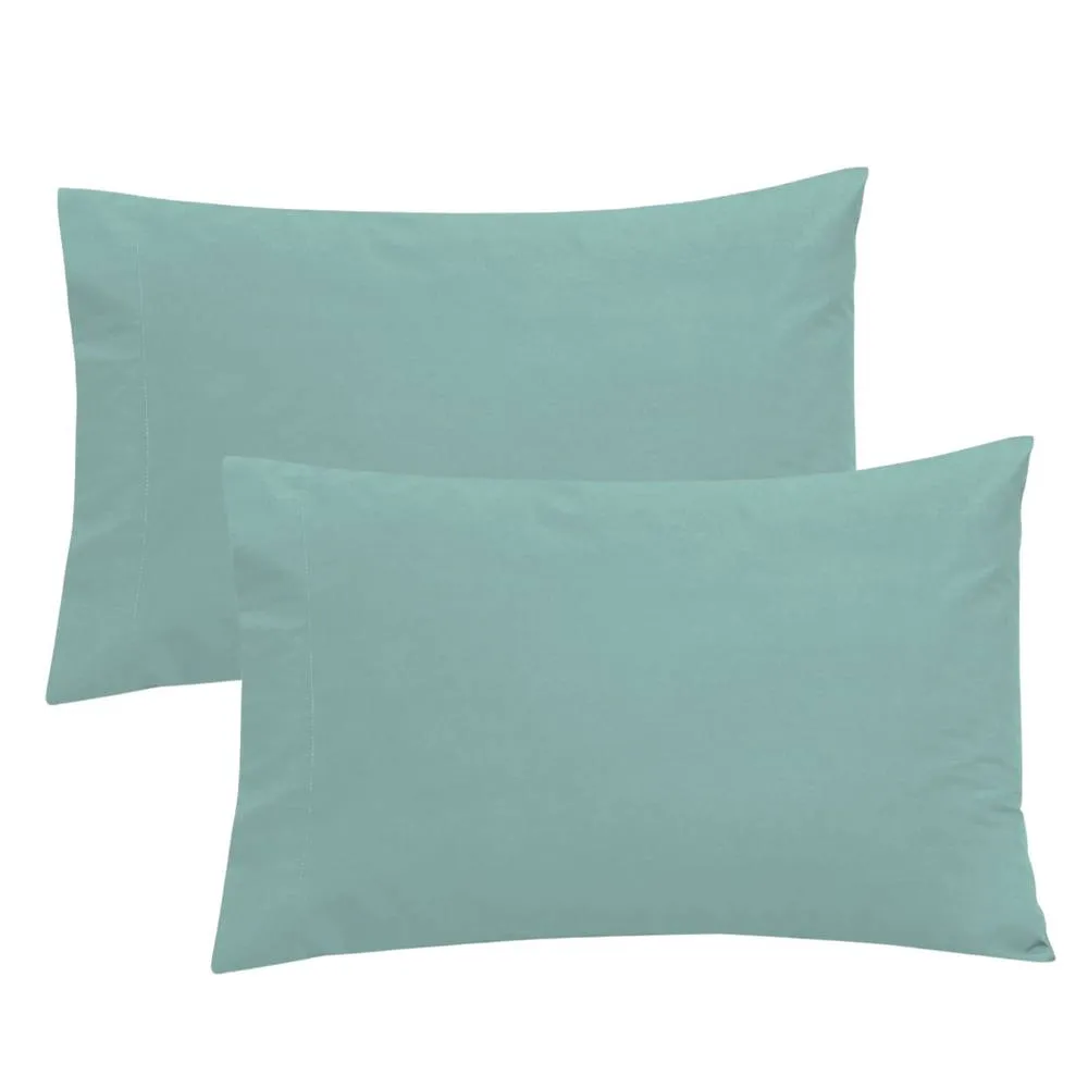 Smart Living Luxury 100% Egyptian Cotton Housewife Pillowcase Pair in Duck Egg Blue