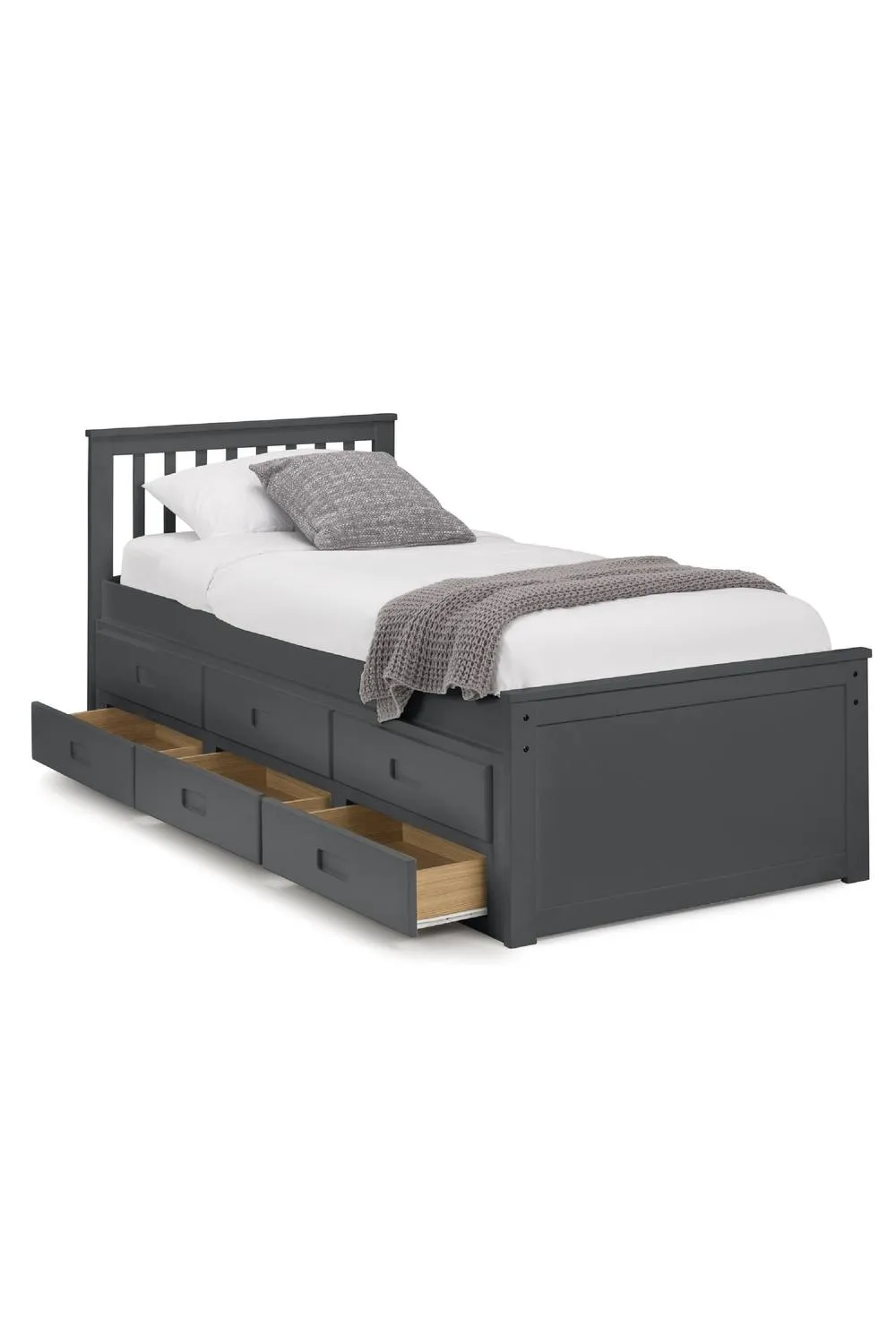 Julian Bowen Maisie Bed with Underbed & Storage Drawers in Black 4