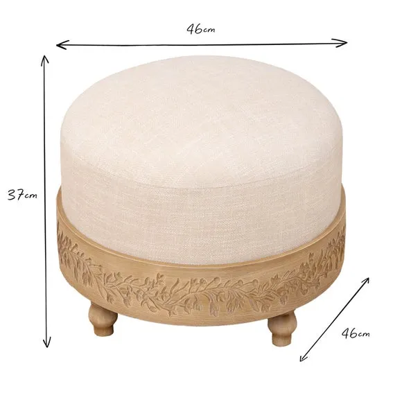 RETURN - Voyage Maison Mabel Oak Footstool 4