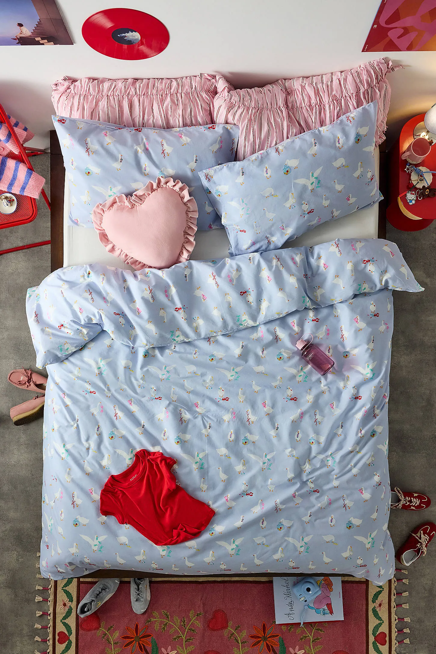 UO Silly Goose Duvet Set - Blue