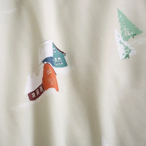 Ski Scene Duvet Cover and Pillowcase Set 6
