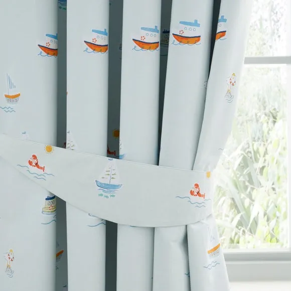 Little Boats Blackout Eyelet Curtains 4