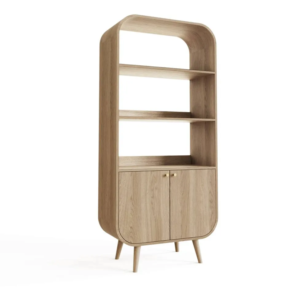 GFW Vionna Bookcase in Light Oak 2