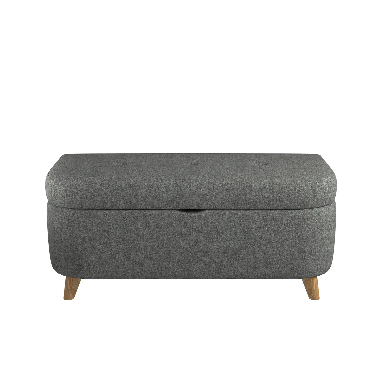 Halston Fabric Ottoman Grey
