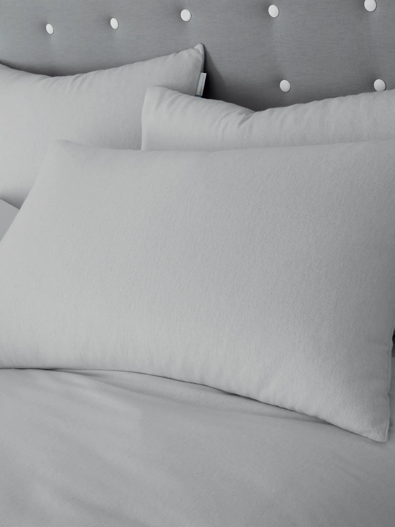 Catherine Lansfield 'Brushed Cotton' Pillowcase Pair in Grey 1
