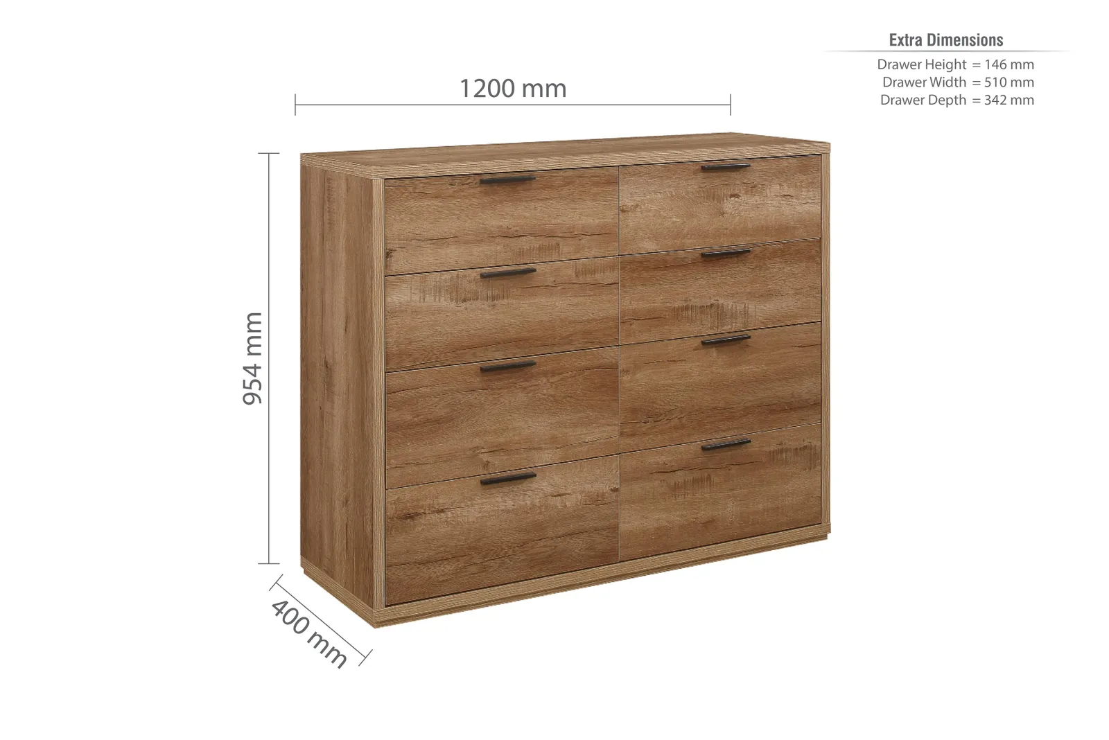 Birlea Stockwell Merchant Chest Rustic Oak in Natural 6