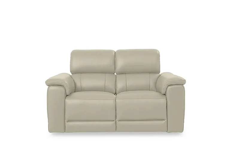 Genius Leather 2 Seater Power Recliner Sofa with Power Headrests and Bluetooth Speakers