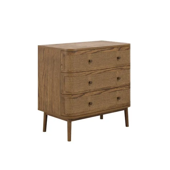 Callie 3 Drawer Chest, Smoked Wood 3