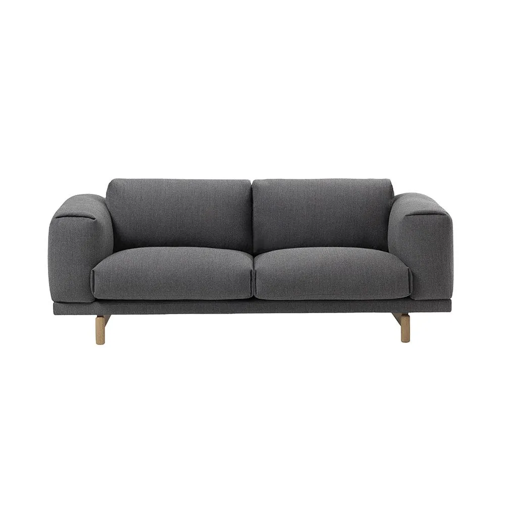 Muuto Rest 2 Seater Sofa Kvadrat Fiord 171 Grey 3