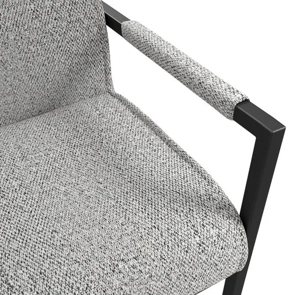 Set of 2 Cleaver Tweed Dining Chairs with Arms 6