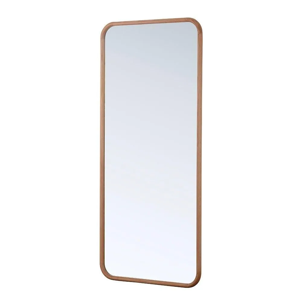 Yearn Mirrors Sherwood Oak Framed Curved Wall Mirror in Natural 2