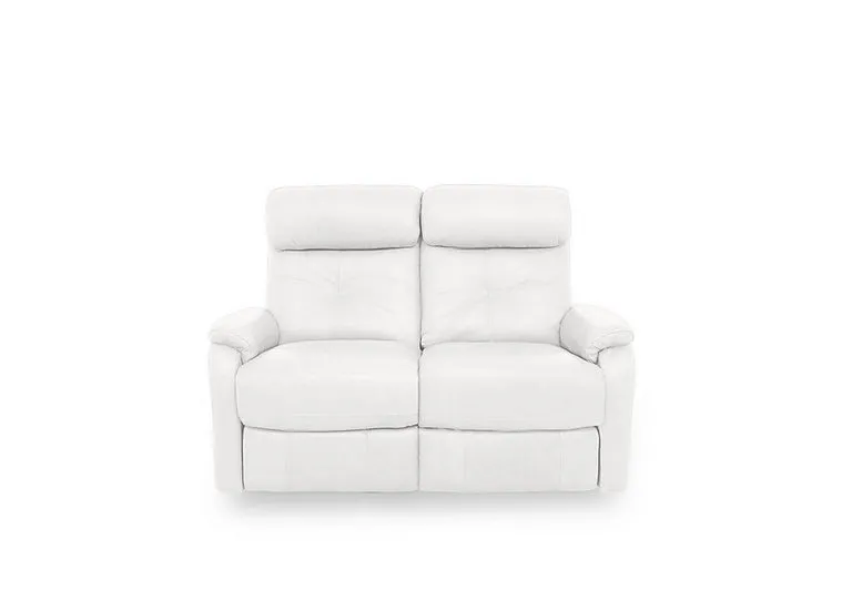 Compact Collection Titch Leather 2 Seater Sofa - BV Star White