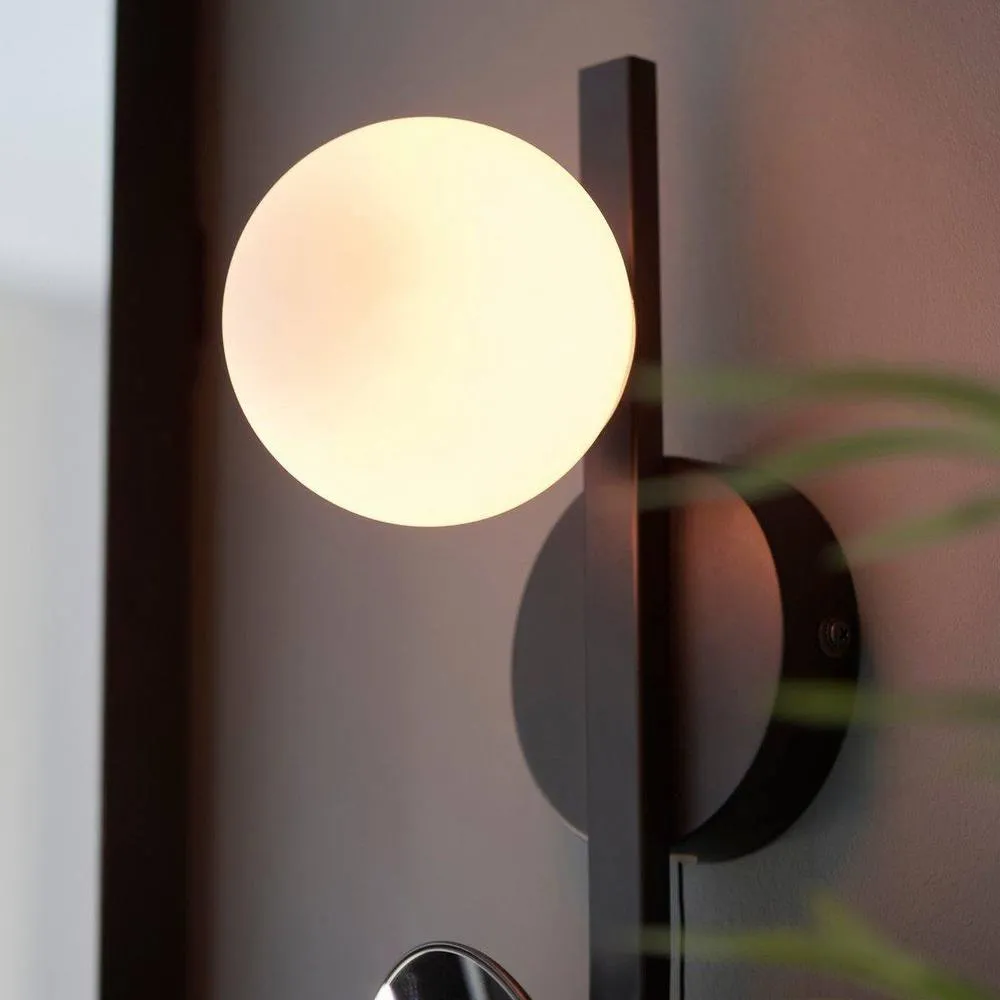 Netlighting 'RIOMAGGIORE' Non Dimmable Contemporary Bathroom Metal Wall Lamp in Black 5