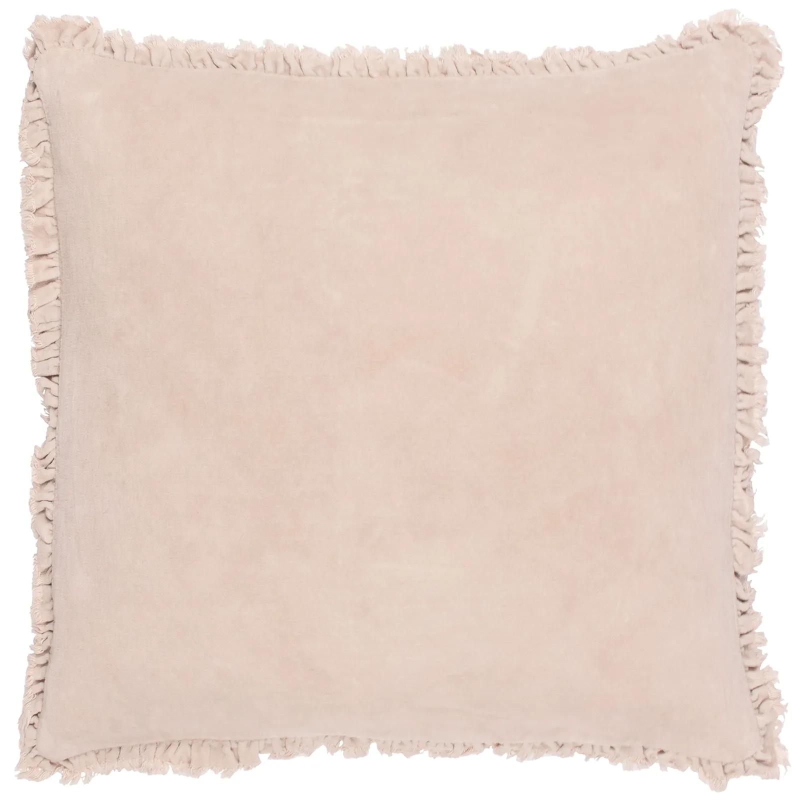 Yard Bertie 100% Cotton Velvet Cushion in Natural 2