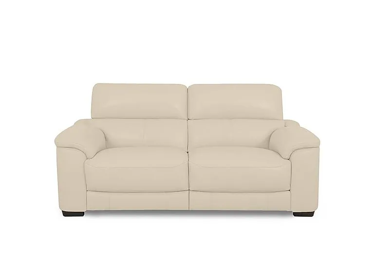 Nova Leather 2 Seater Power Recliner Sofa with Power Headrests - BV Bisque