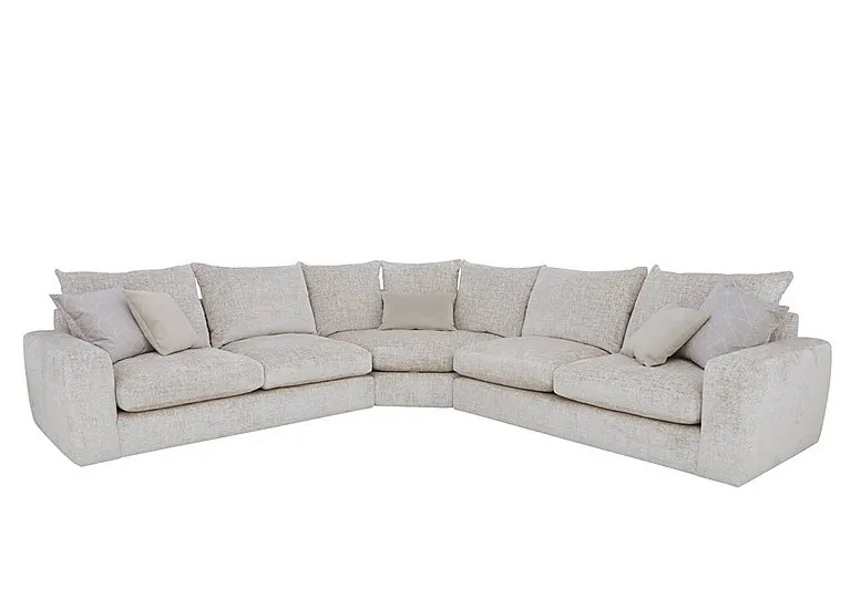 Pandora Large Corner Foam Fill Sofa - Plain Ivory