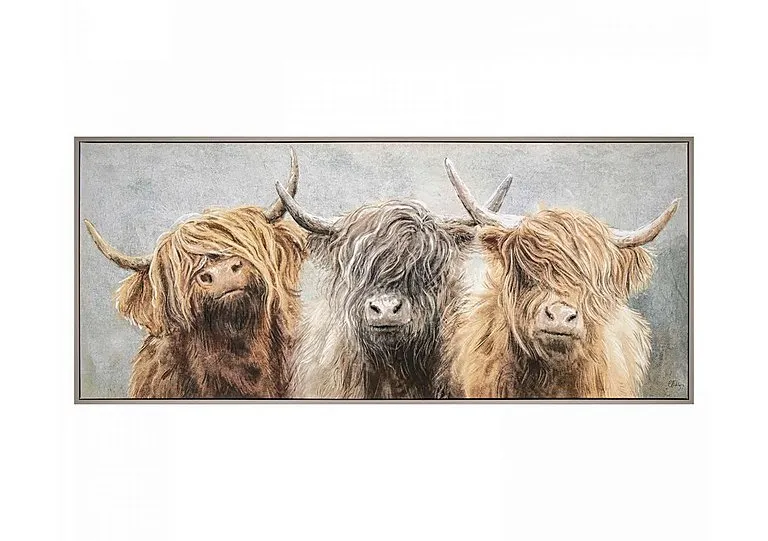 Three of a Kind Framed Canvas