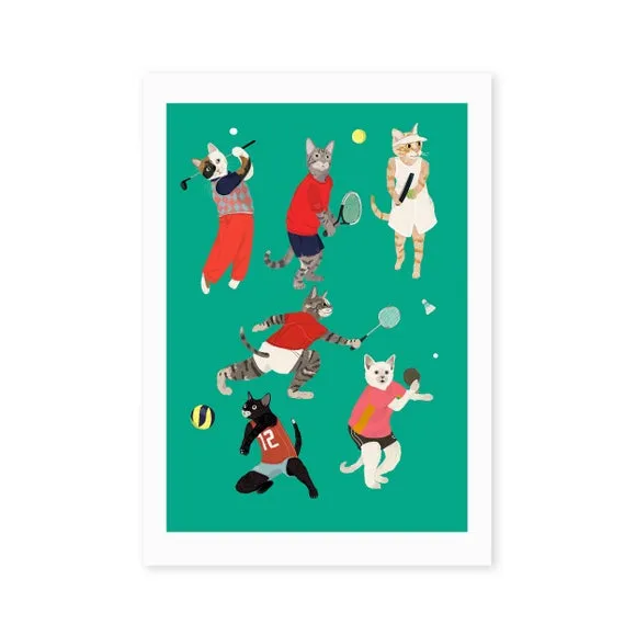 East End Prints Cat Ball Sport Print 2