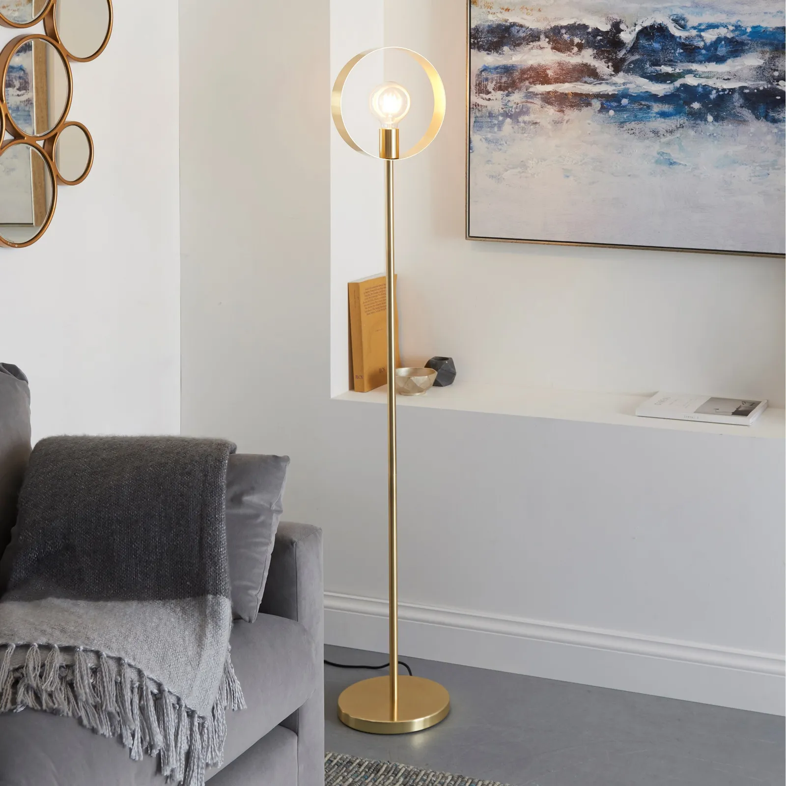 Vogue Circ Floor Lamp Brass