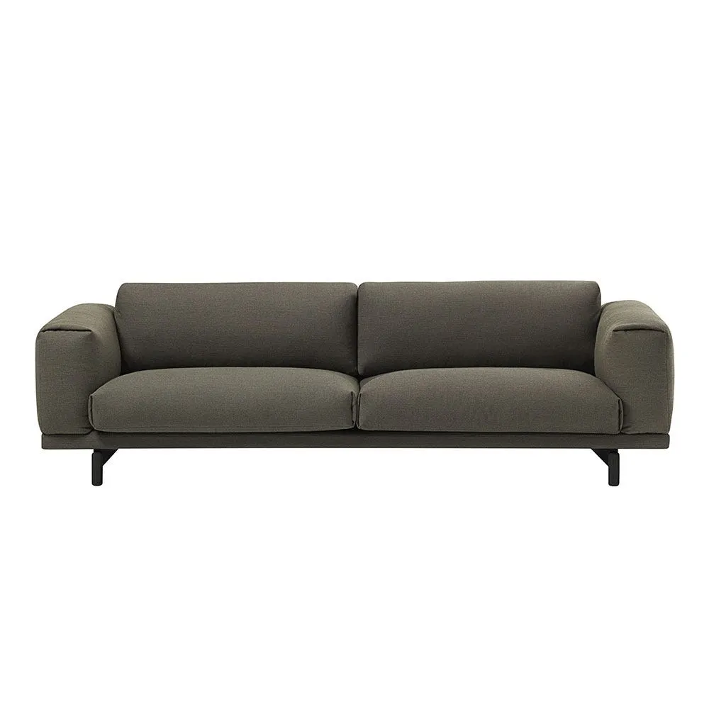 Muuto Rest 3 Seater Sofa Kvadrat Fiord Dark Green 961 2