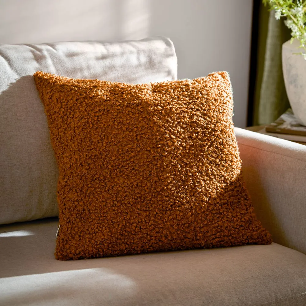 Yard Cabu Chunky Boucle Cushion in Tan 1