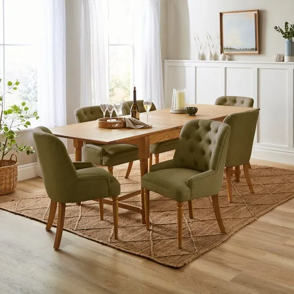 Beatrice Button Back Dining Chair, Fabric 2