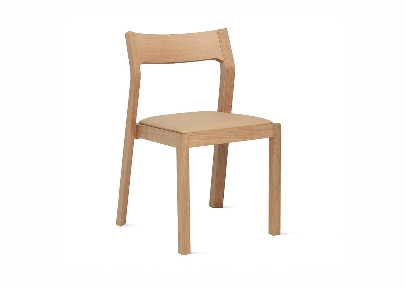 Case Profile Chair, Oak with Cream Leather Seat