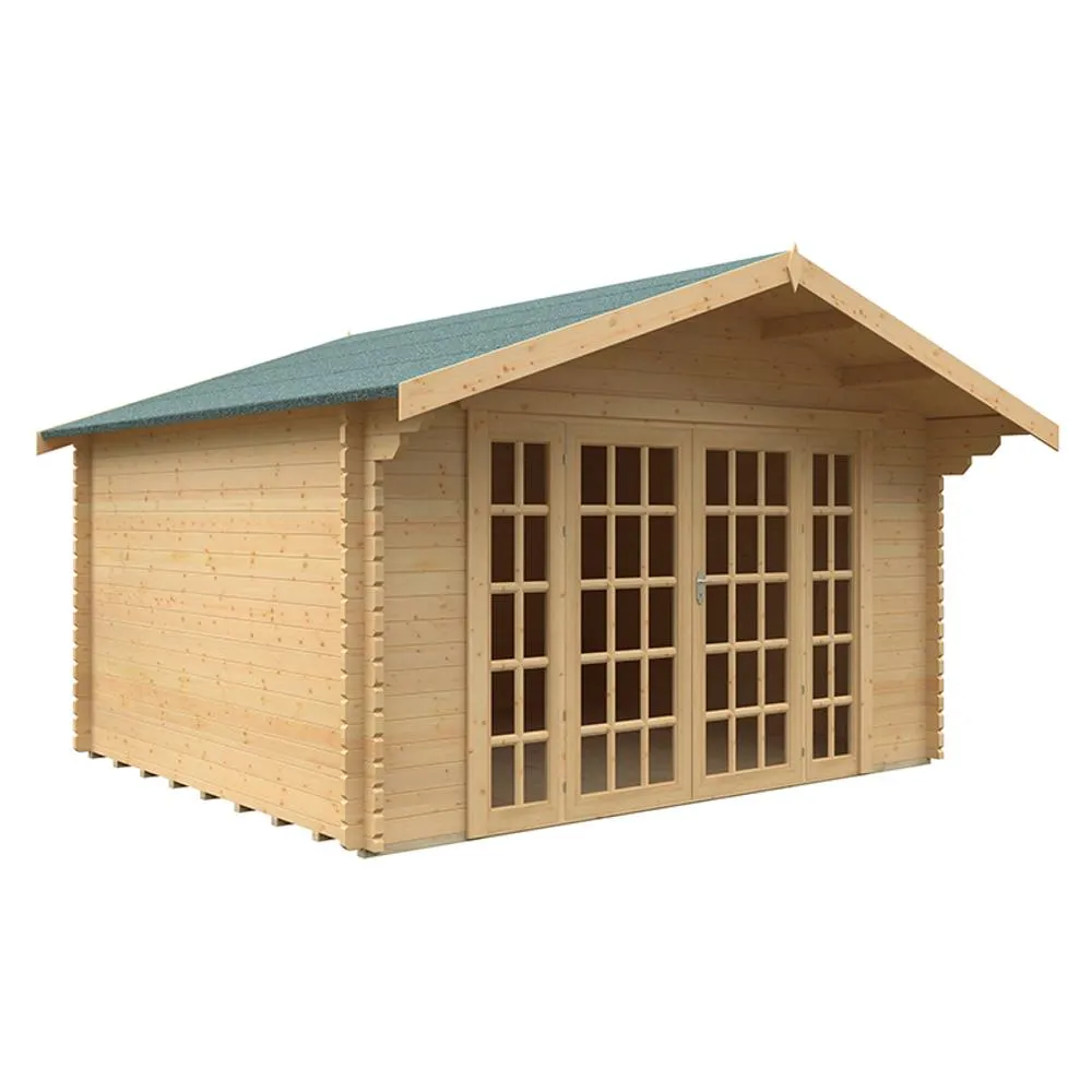 Buttercup Farm 12x14 Balmoral 44mm Cabin - L355 x W415 x H282.2 cm in Natural 1