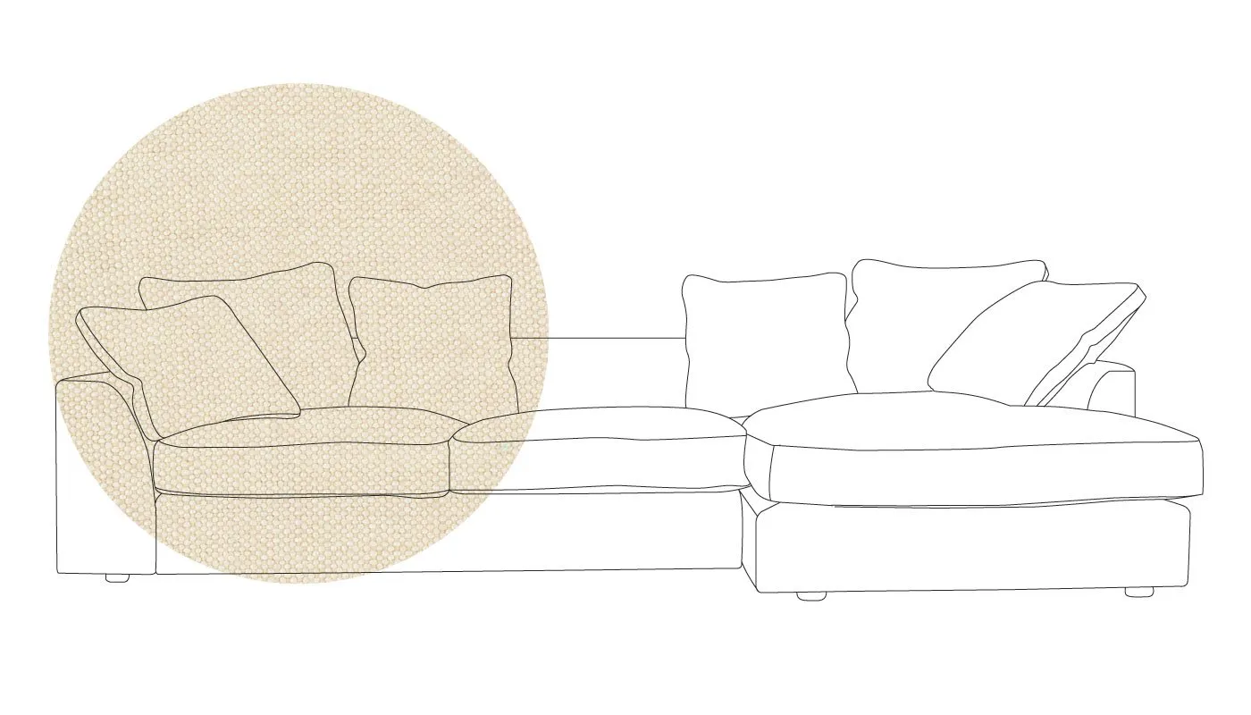 Heal's Cumulus Right Hand Facing Corner Sofa In Linen
