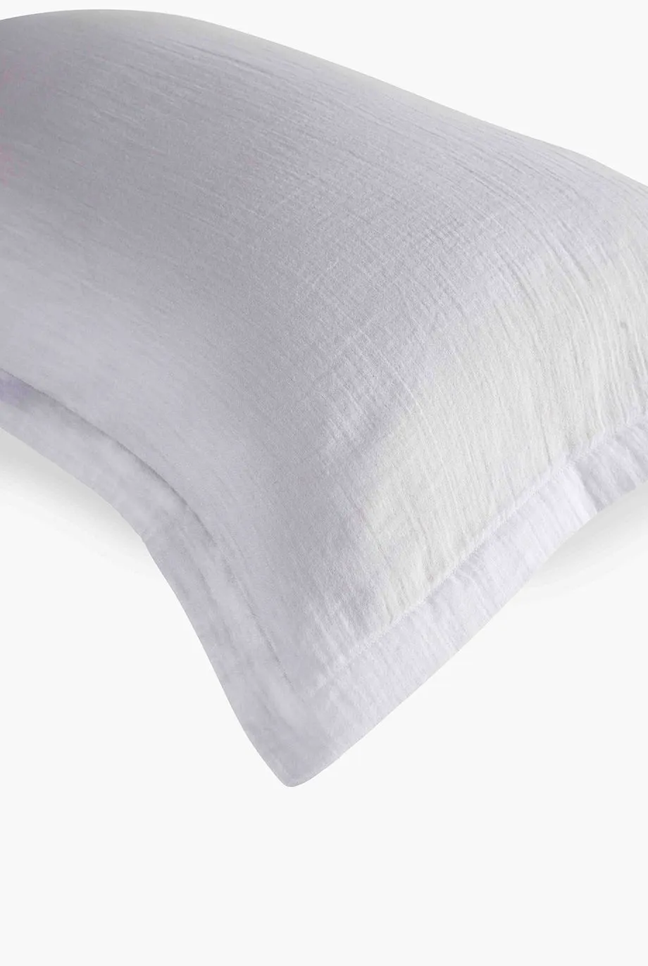 CHRISTY Double Layered Relaxed Retreat Luxury Cotton King Pillowcase Pair in White 4