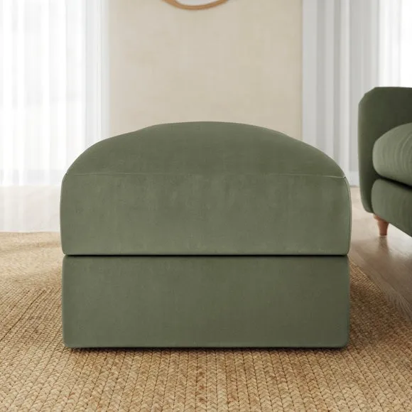 Hattie Matte Plush Velvet Storage Footstool 2