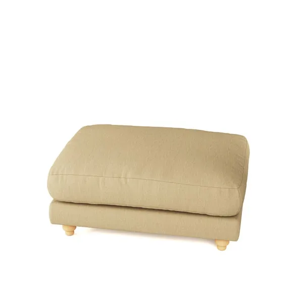 Martha Slub Faux Linen Footstool 4