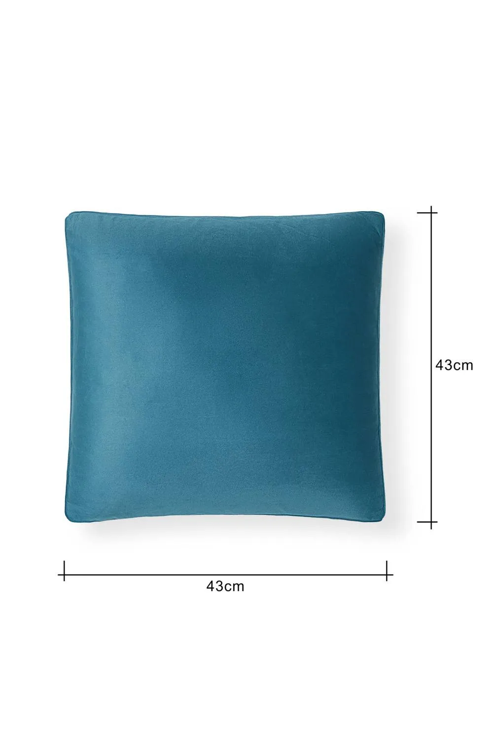 BHS Small Velour Piped Cushion in Teal 3