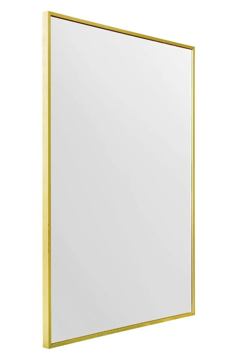 MirrorOutlet The Artus - Gold Aluminium Edged Wall Mirror 35" X 24" (90CM X 60CM) 6