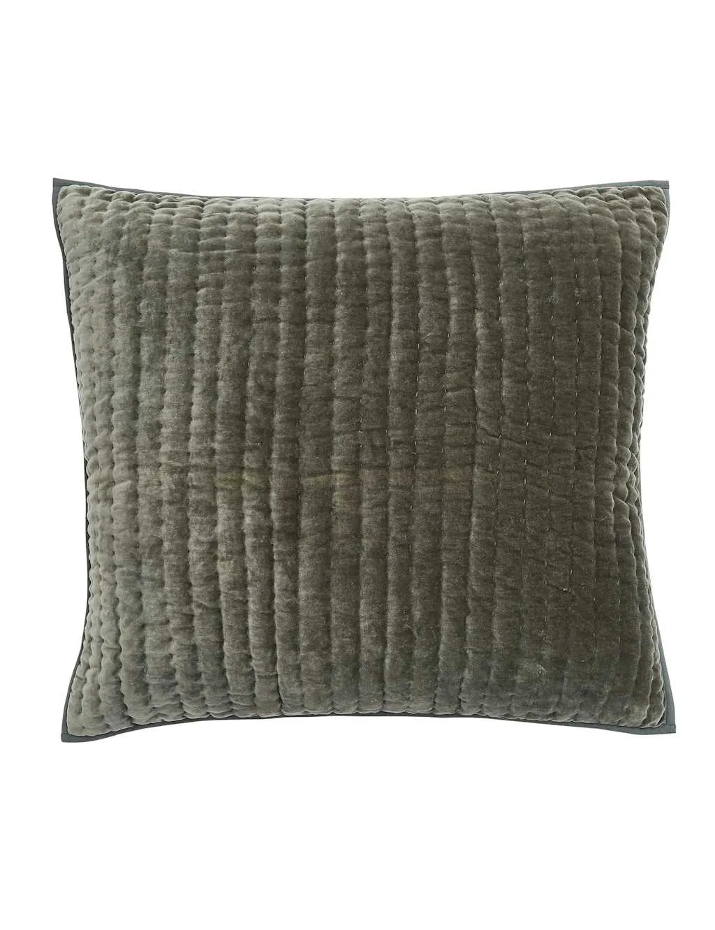 Bedeck of Belfast Velvet 1000 Thread Count Square Pillowcase Green